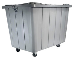 STORAGE BIN W/LID AND WHEELS SHIRLEY KS 38-3/8 X 26-1/2 X 25-3/4 GRAY EACH