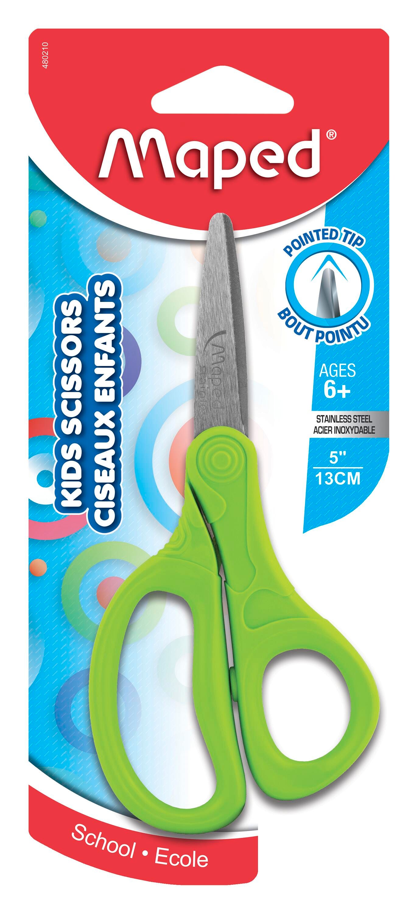 SCISSORS KIDS MAPED 5 INCH POINTED EACH