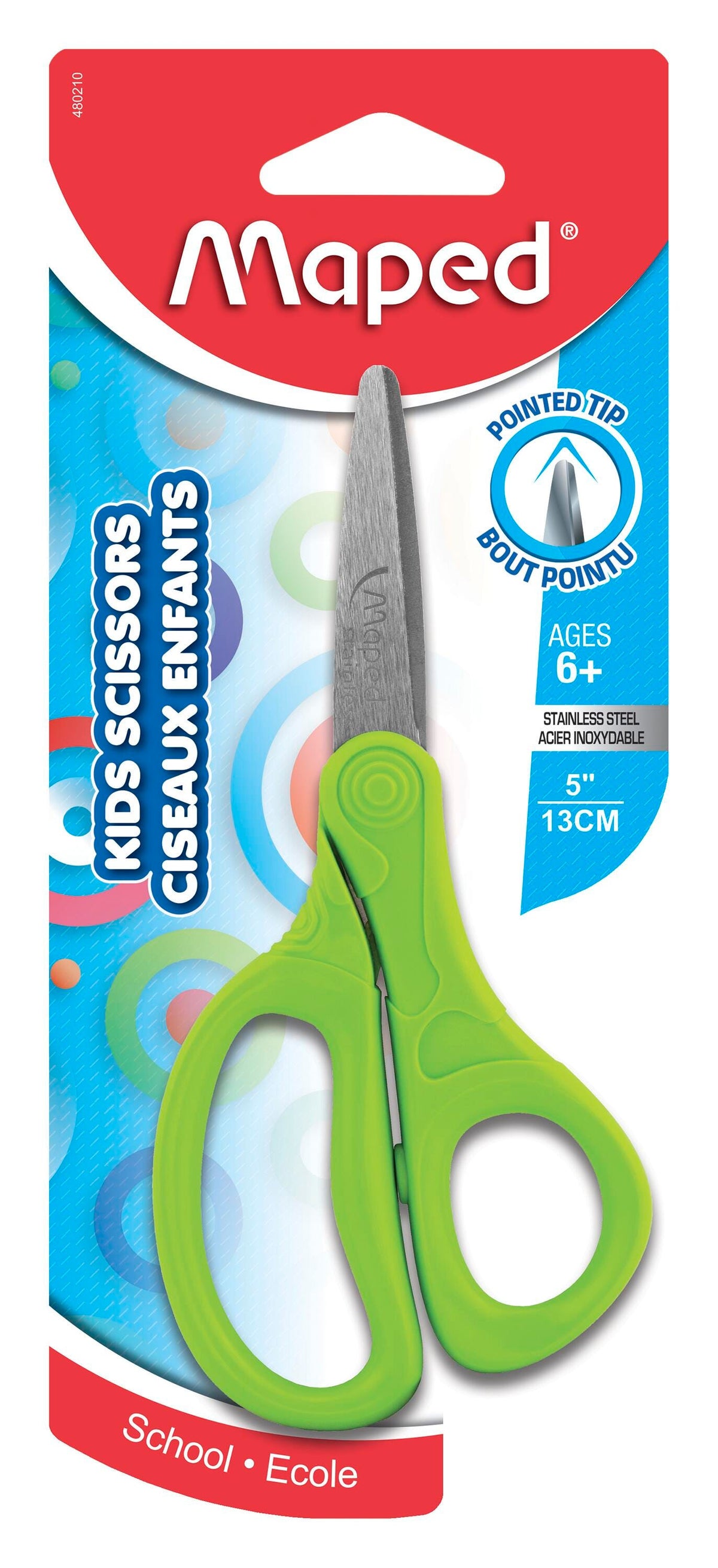 SCISSORS KIDS MAPED 5 INCH POINTED EACH