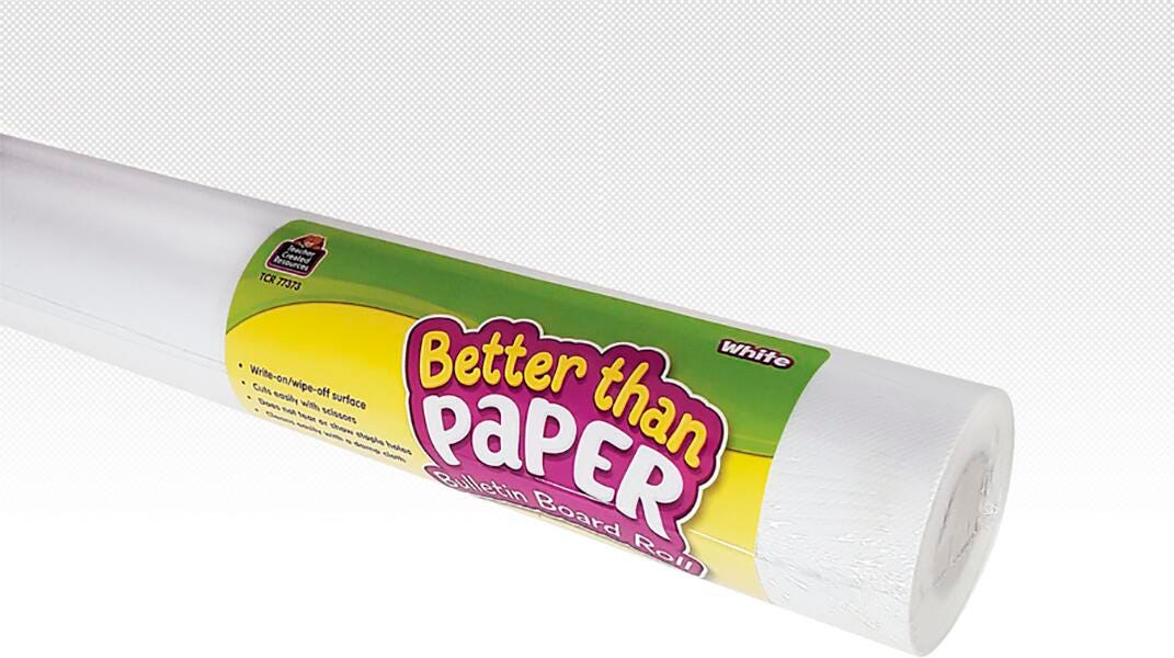 PAPER BULLETIN BOARD BETTER THAN PAPER ROLL - WHITE 4X12 FT