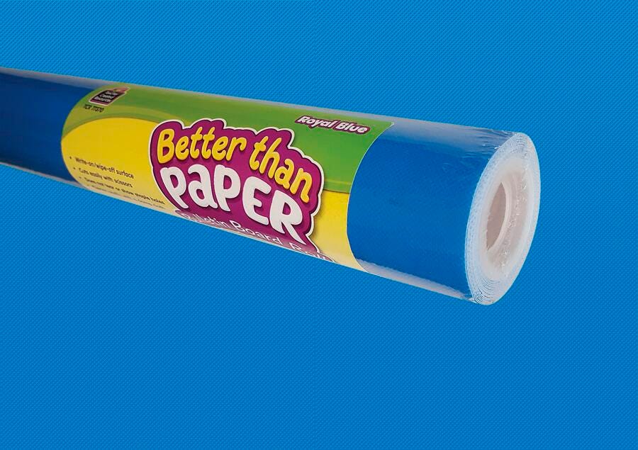 PAPER BULLETIN BOARD BETTER THAN PAPER ROLL - ROYAL BLUE 4X12 FT