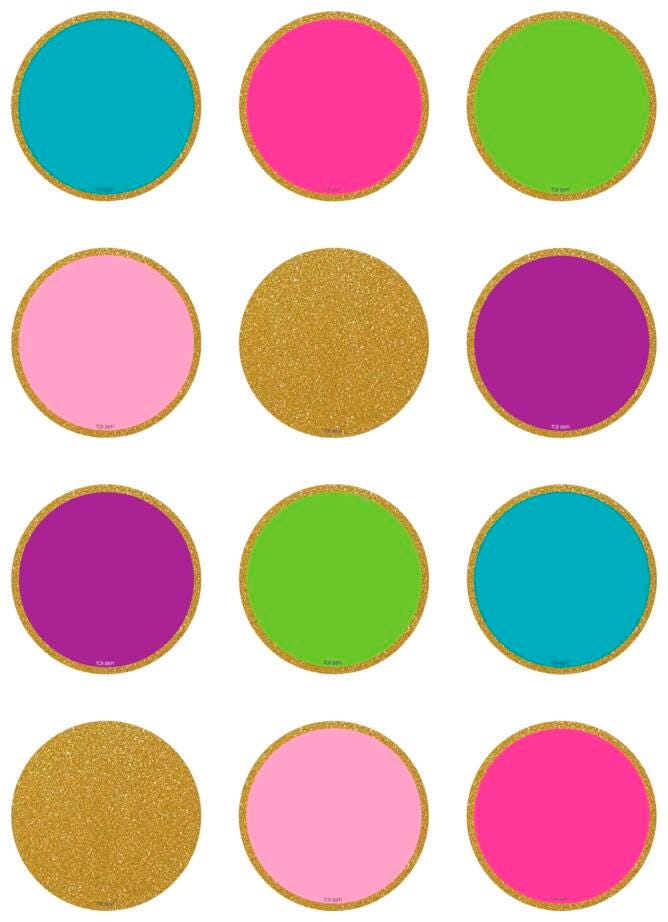 ACCENTS CONFETTI COLORFUL CIRCLES MINI 2.625 IN PACK OF 36
