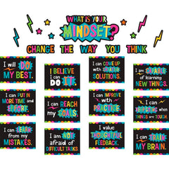 PAPER BULLETIN BOARD SET WHATS YOUR MINDSET 28 PCS
