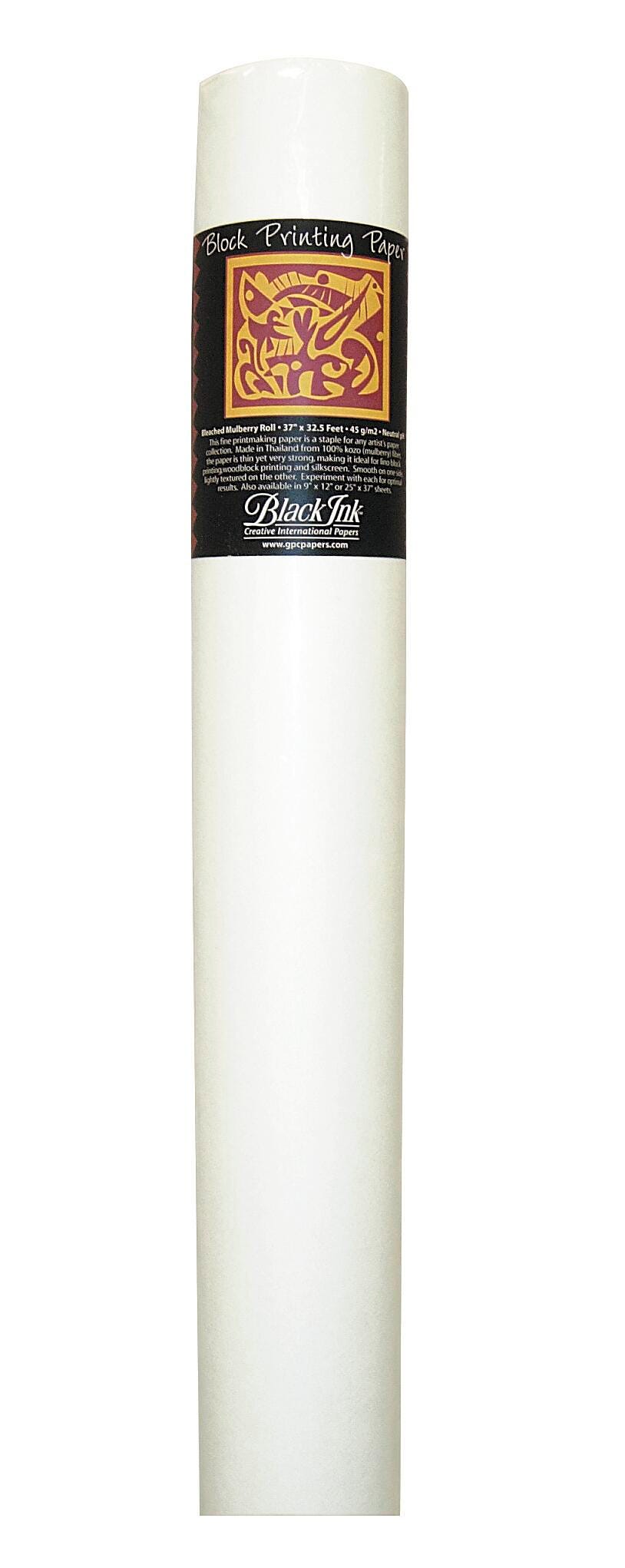 PAPER BLACK INK MULBERRY ROLL BLEACHED 37INX32FT