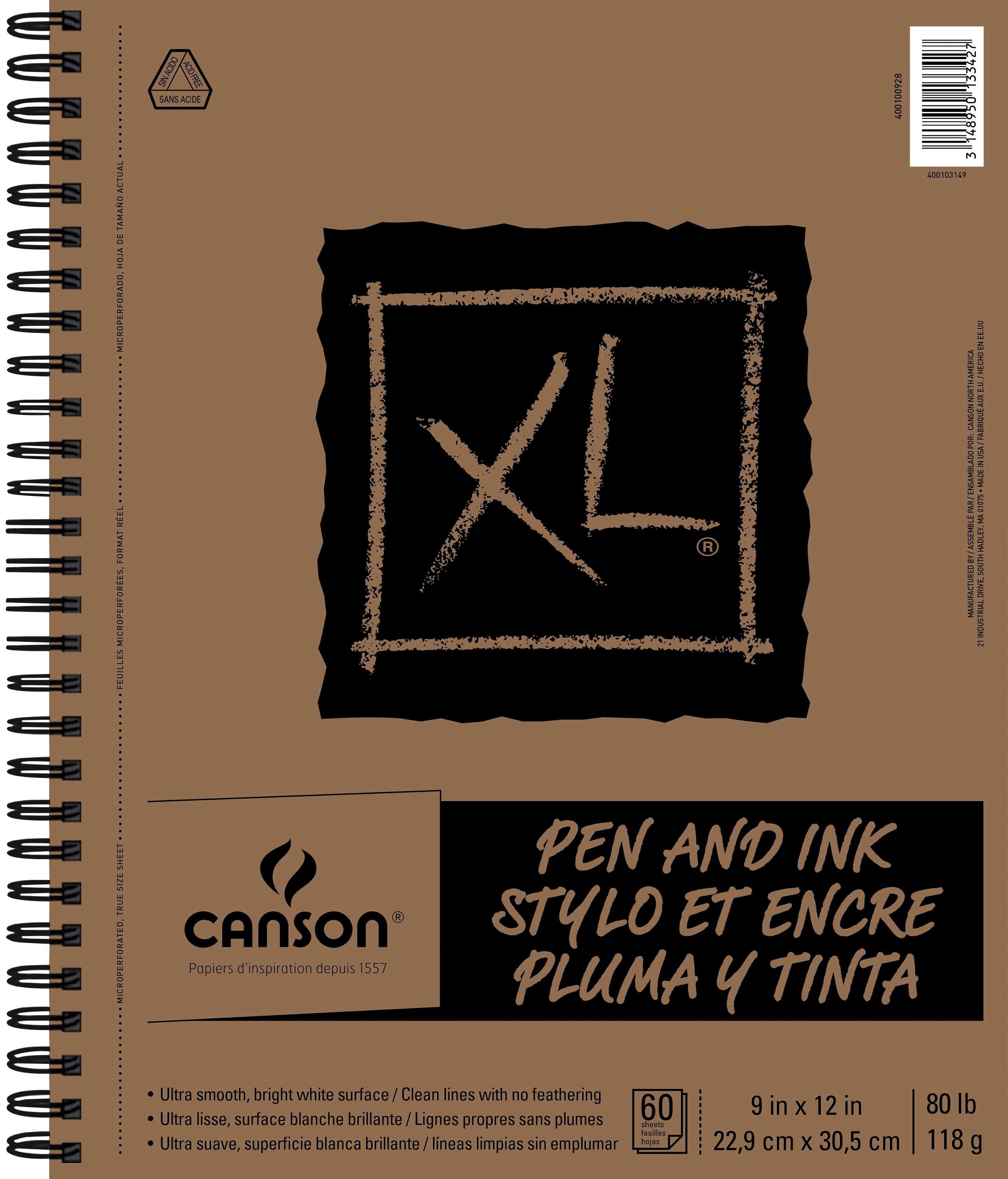 PAD PEN INK CANSON XL 9X12 IN 80 LB 60 SHTS
