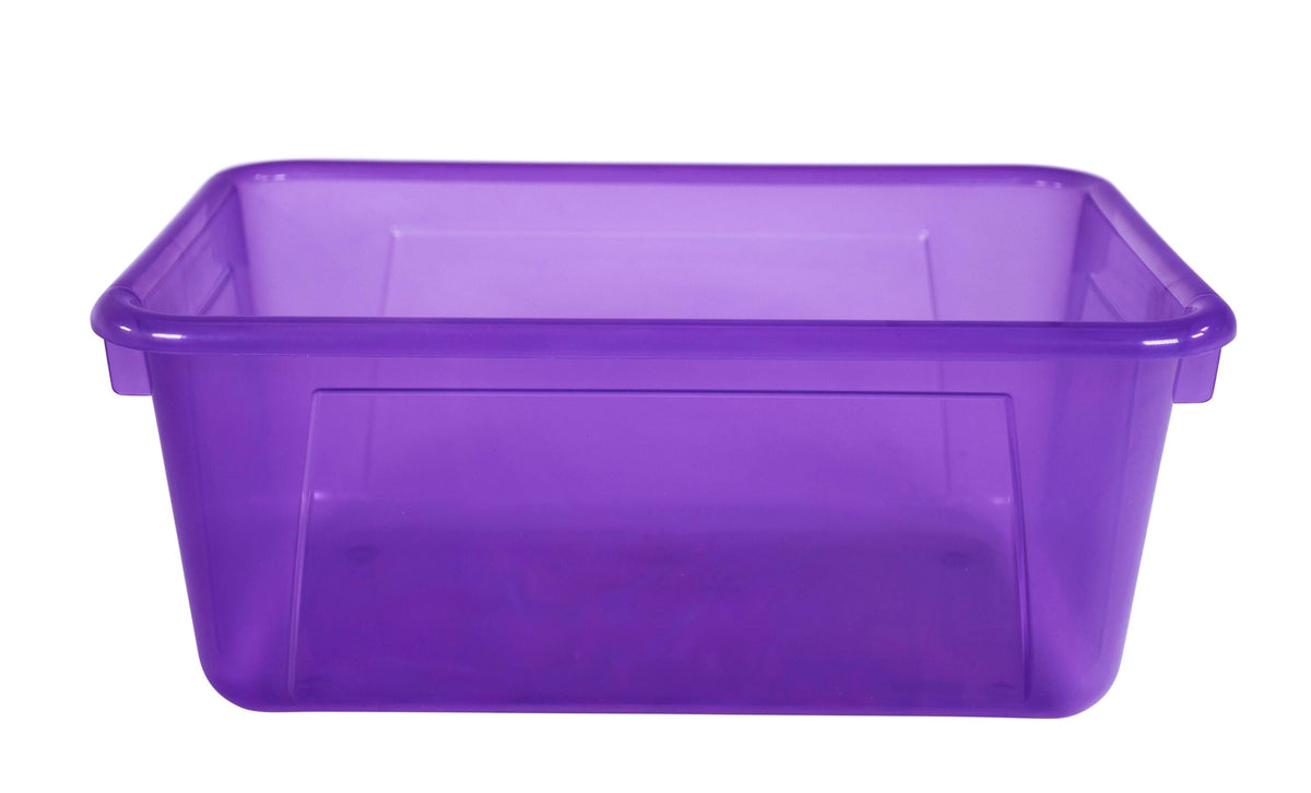 SCHOOL SMART TRANSLUCENT STORAGE BIN - 7-7/8 X 12-1/4 X 5-3/8  - VIOLET - EACH