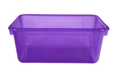 SCHOOL SMART TRANSLUCENT STORAGE BIN - 7-7/8 X 12-1/4 X 5-3/8  - VIOLET - EACH