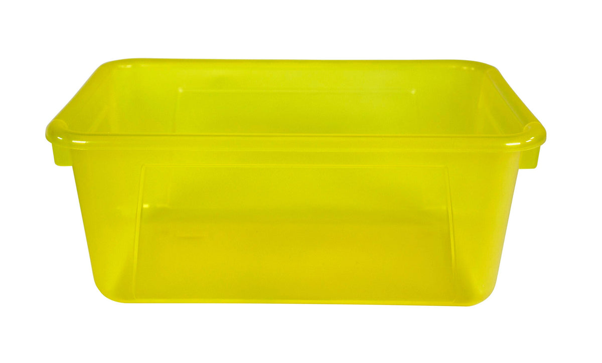 SCHOOL SMART TRANSLUCENT STORAGE BIN - 7-7/8 X 12-1/4 X 5-3/8  - YELLOW - EACH