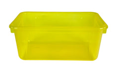 SCHOOL SMART TRANSLUCENT STORAGE BIN - 7-7/8 X 12-1/4 X 5-3/8  - YELLOW - EACH