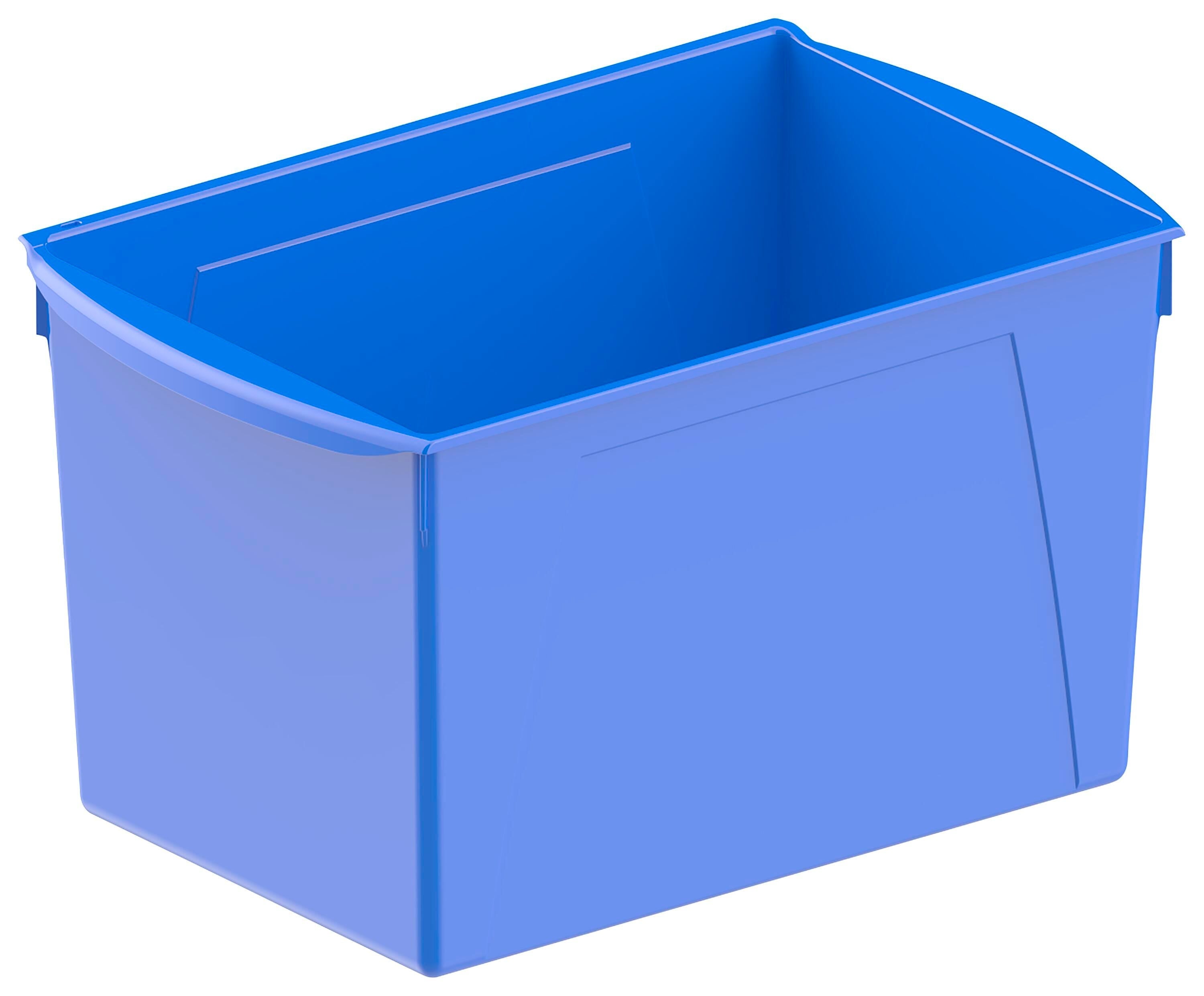 BOOK BINS INTERLOCKING DOUBLE WIDE BLUE EACH