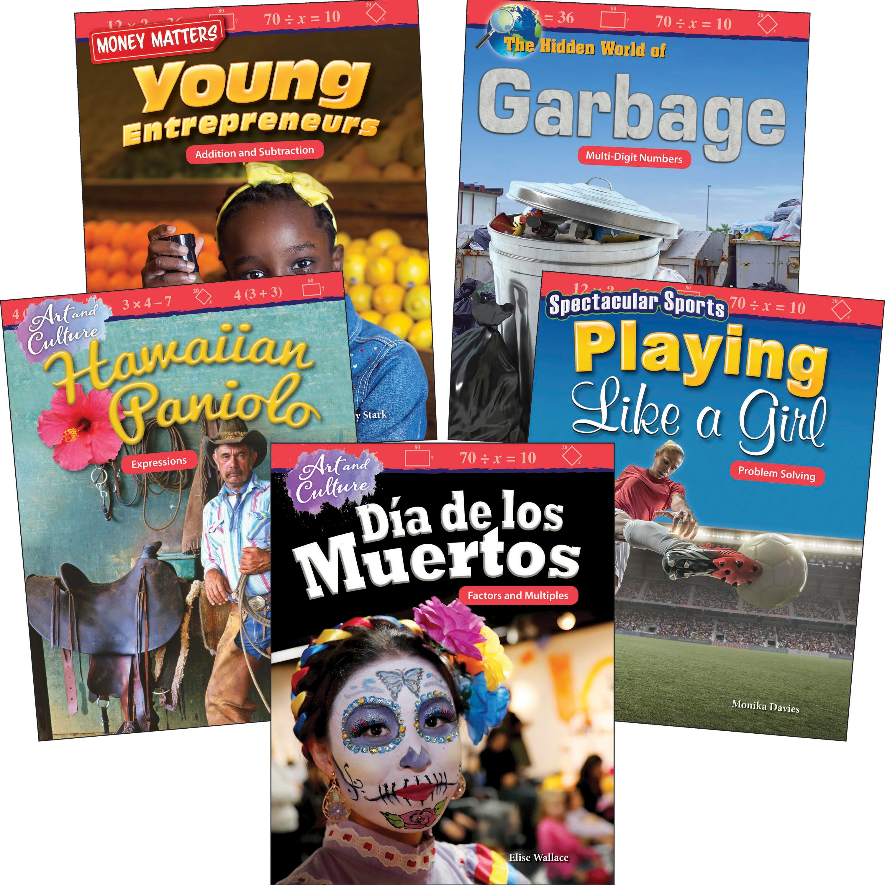 BOOKS OPERATIONS + ALGEBRAIC REA GR 4-5 - SET OF 5