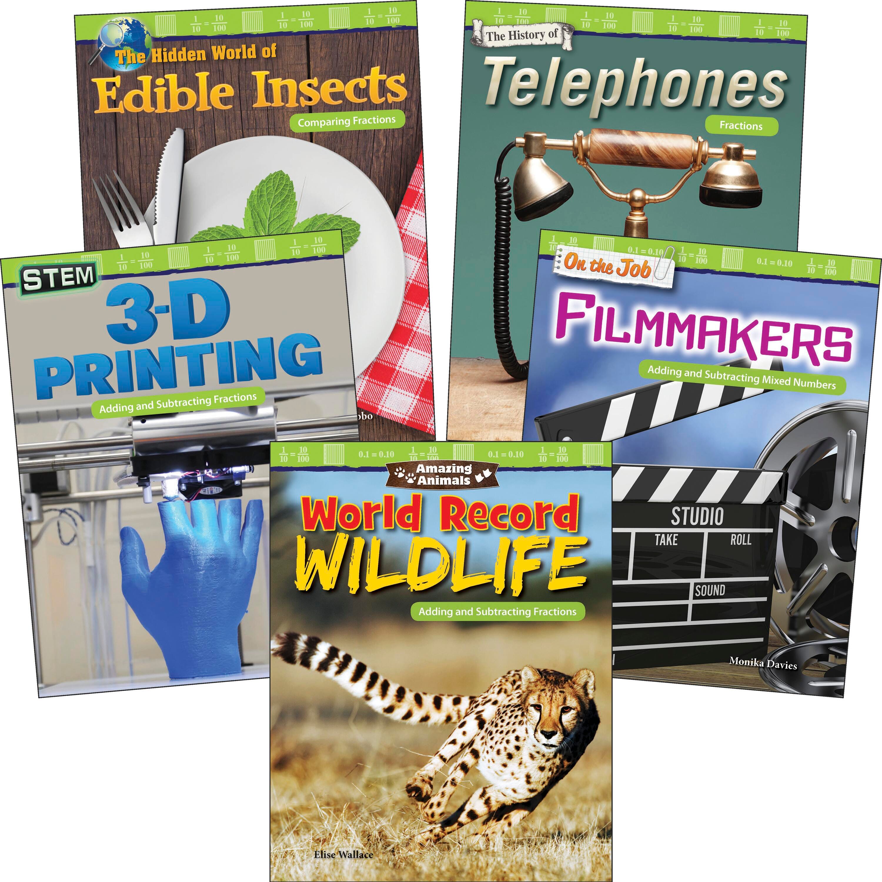 BOOKS ADDING + SUB FRACTIONS GR 4-5 - 5/SET