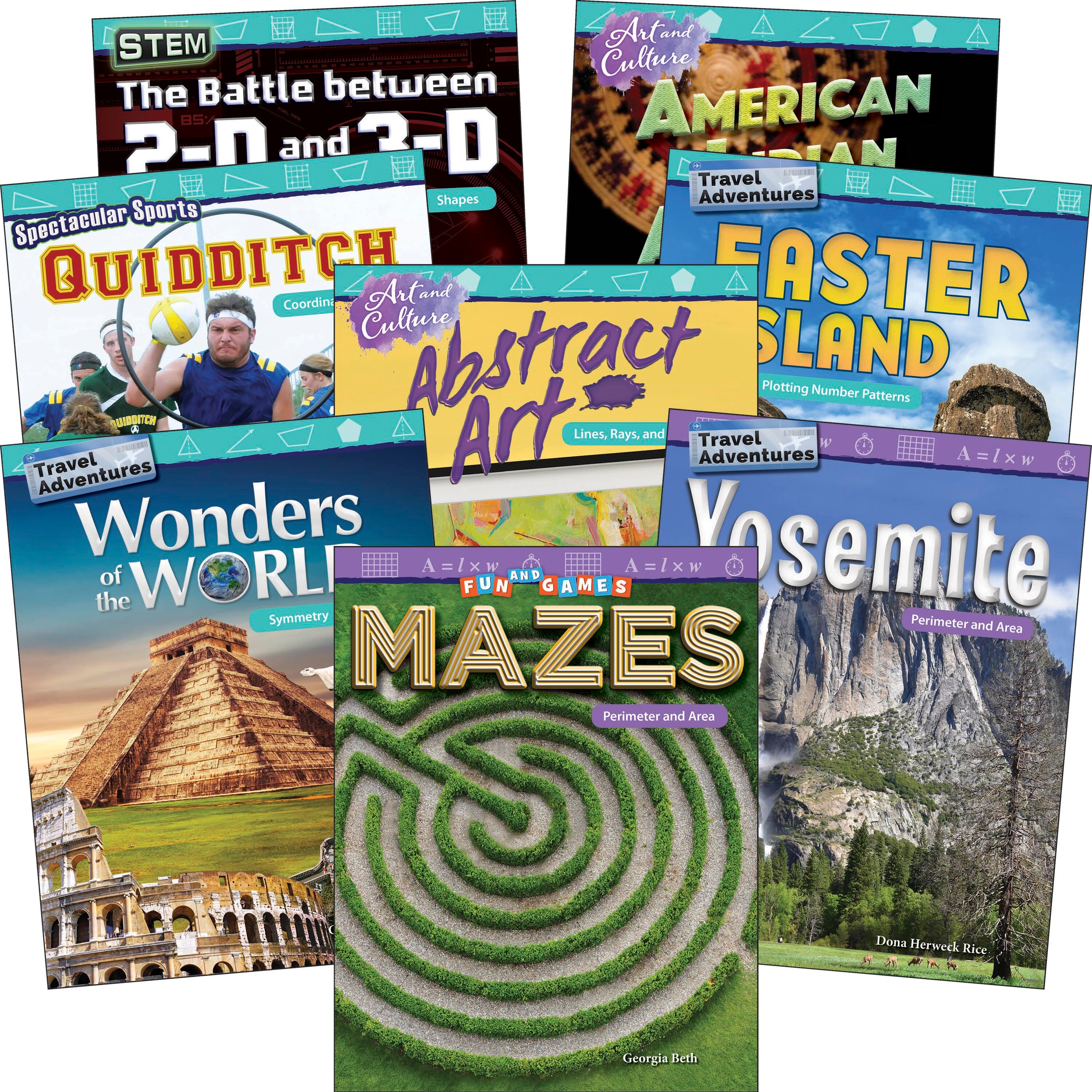 BOOKS GEOMETRY GR 4-5 SET OF 8