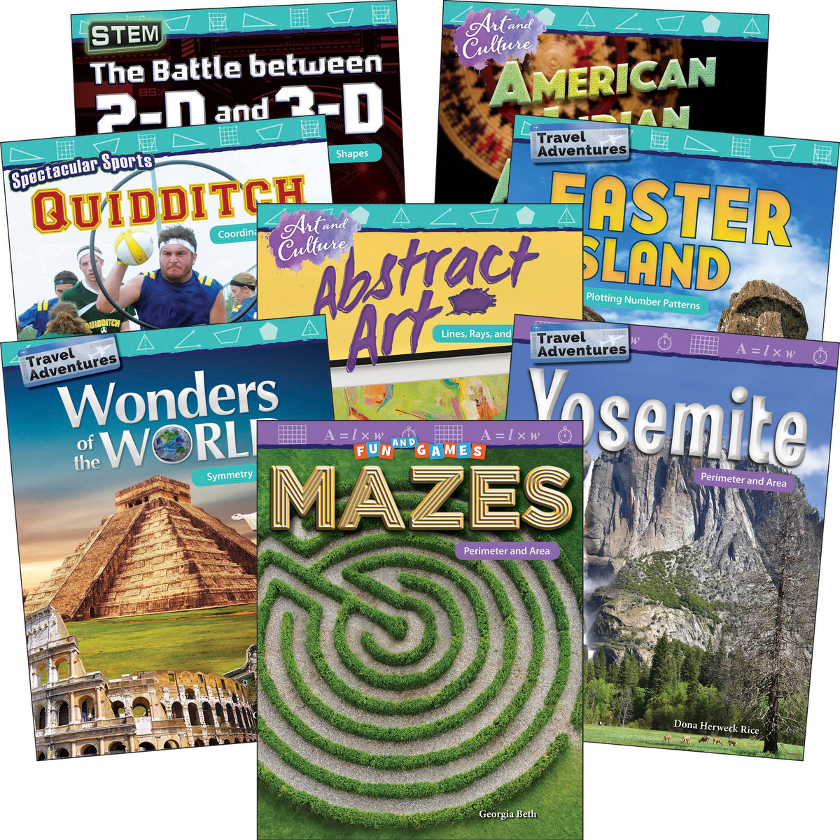 BOOKS GEOMETRY GR 4-5 SET OF 8