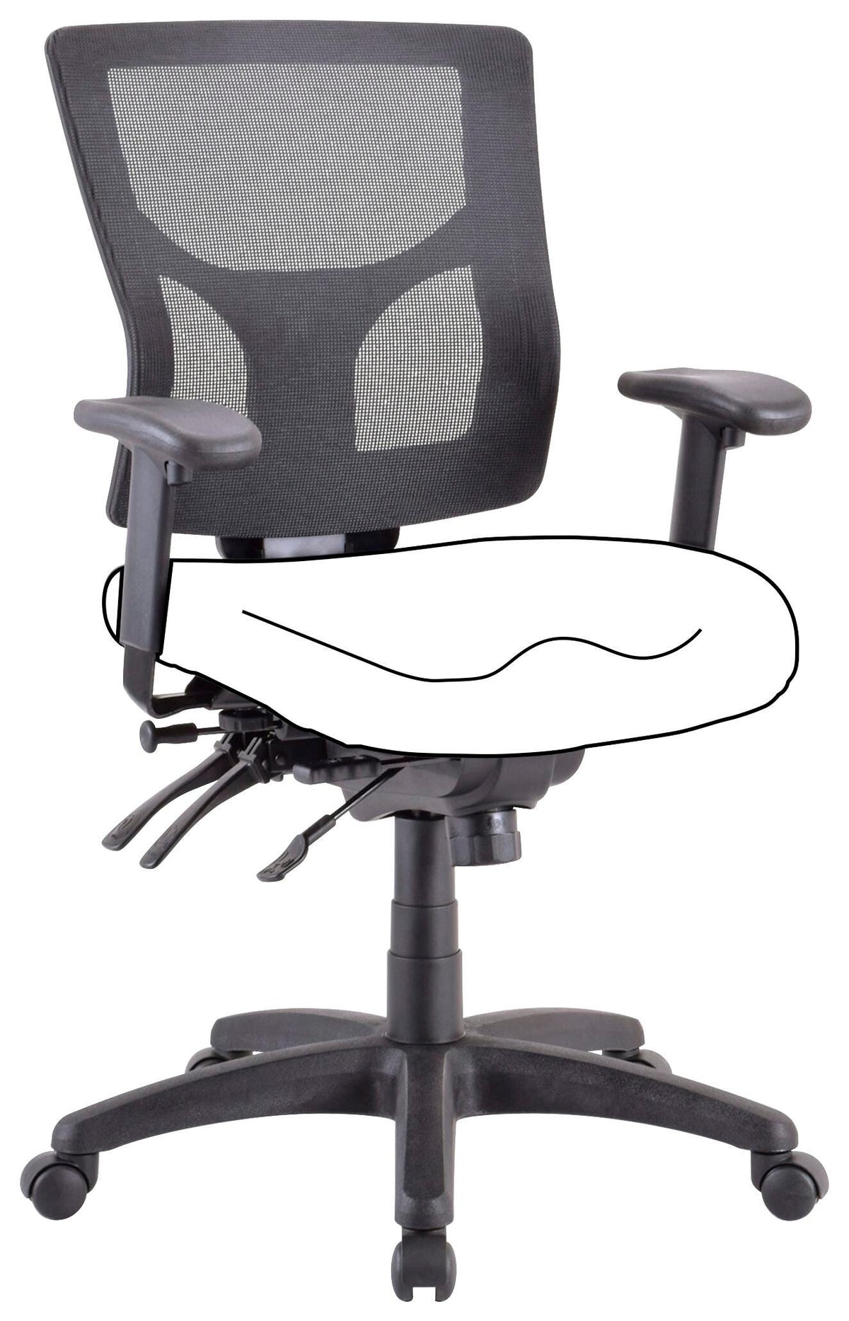 FRAME - CHAIR - MID-BACK - LLR62003