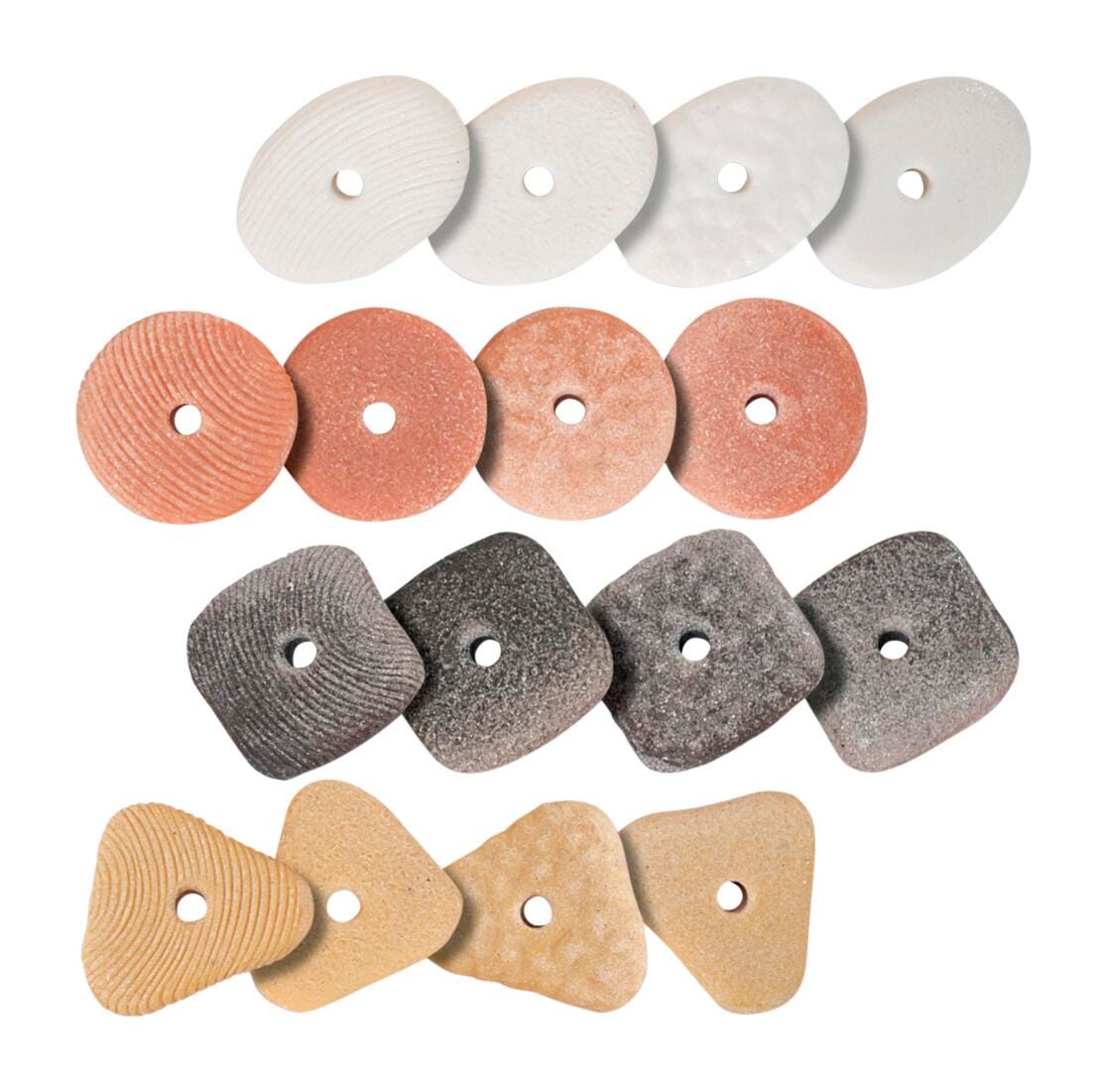 THREADING PEBBLES - 18 PIECES