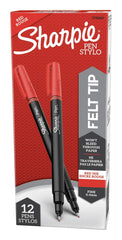 PEN SHARPIE FINE RED PACK OF 12