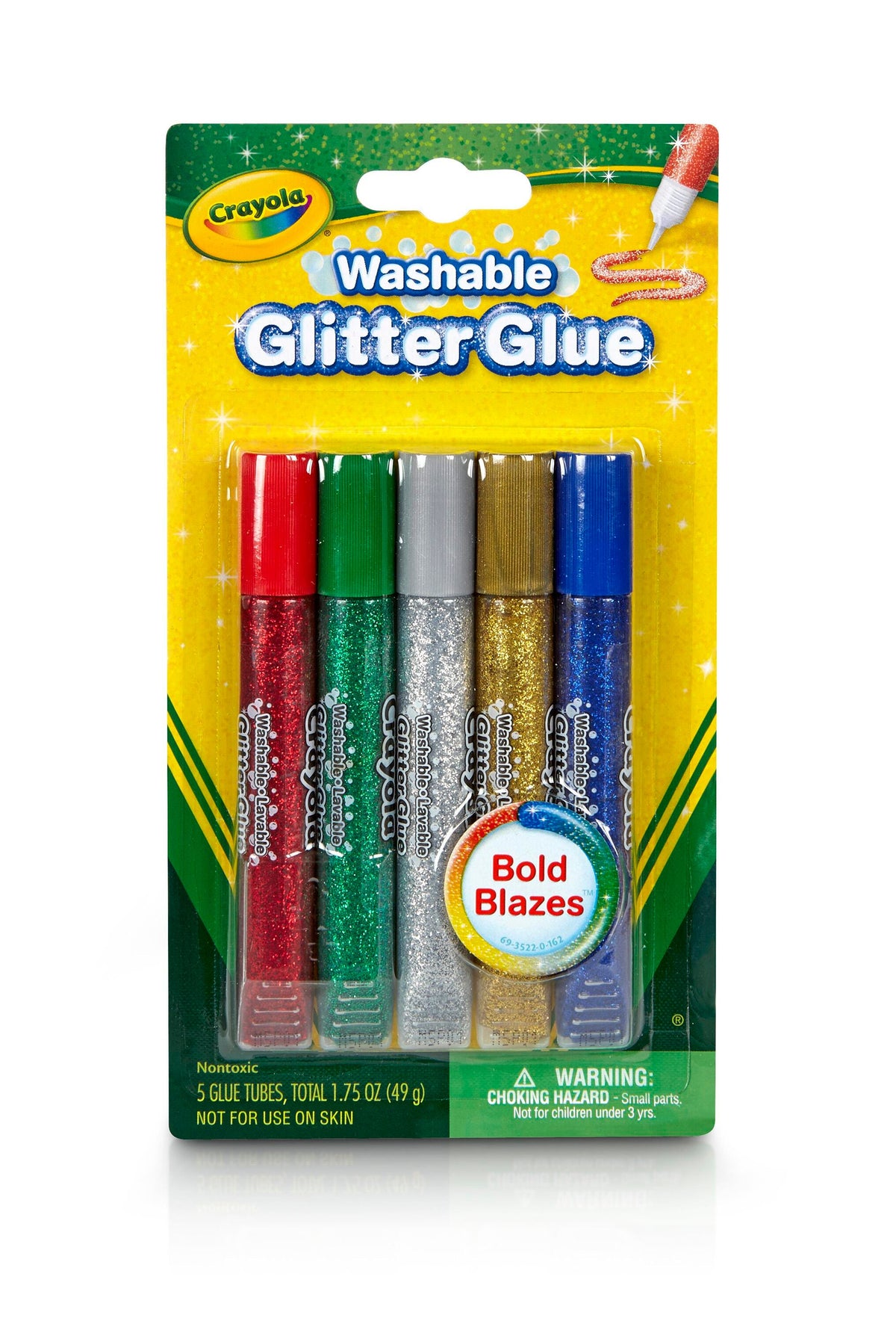 GLUE GLITTER CRAYOLA WASHABLE ASST SET OF 5