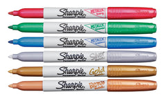 MARKER SHARPIE FINE METALLIC ASST SET OF 6