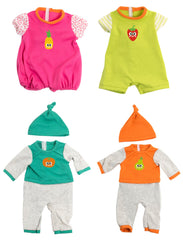 DOLL PAJAMAS FOR 15 INCH DOLLS - SET OF 4