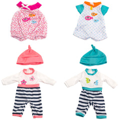 DOLL PAJAMAS FOR 12-5/8 INCH DOLLS - SET OF 4