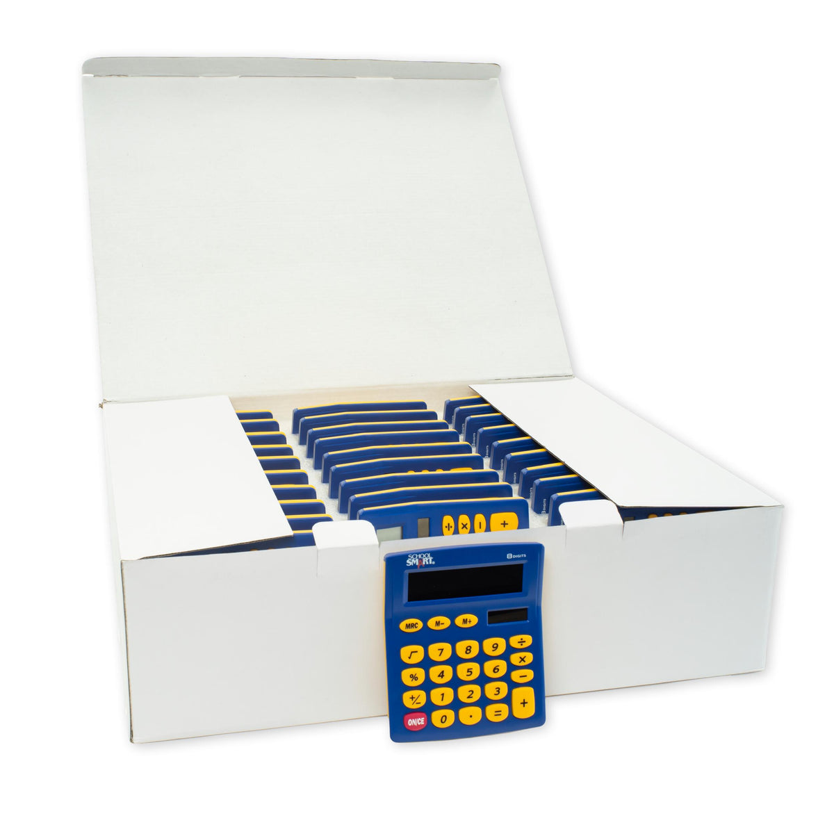 SCHOOL SMART CALCULATOR - DUAL POWER 8-DIGIT - PACK OF 30 - 1 AG10 BATTERY INCLUDED