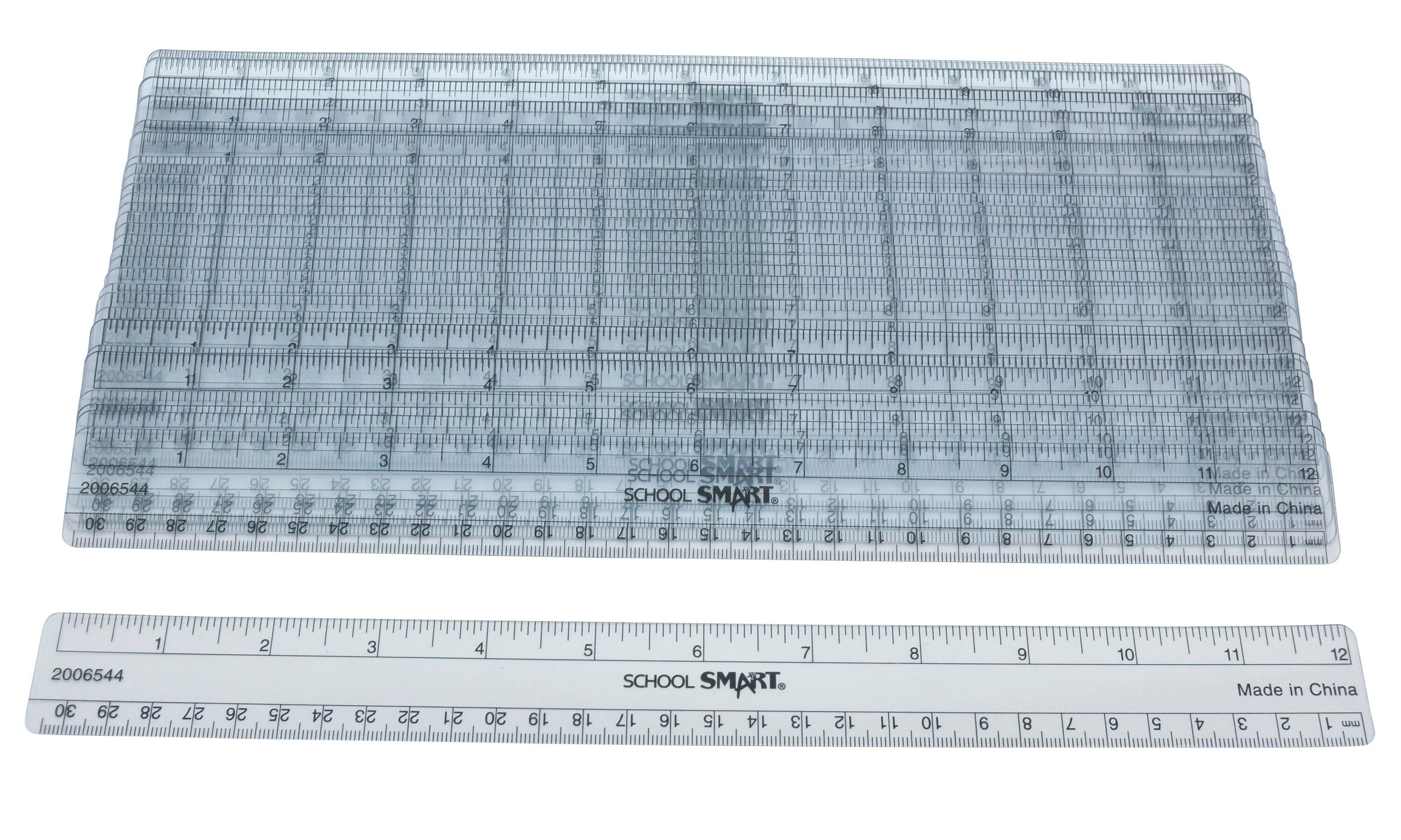 RULER FLEXIBLE 12 IN - SCHOOL SMART - PK OF 36