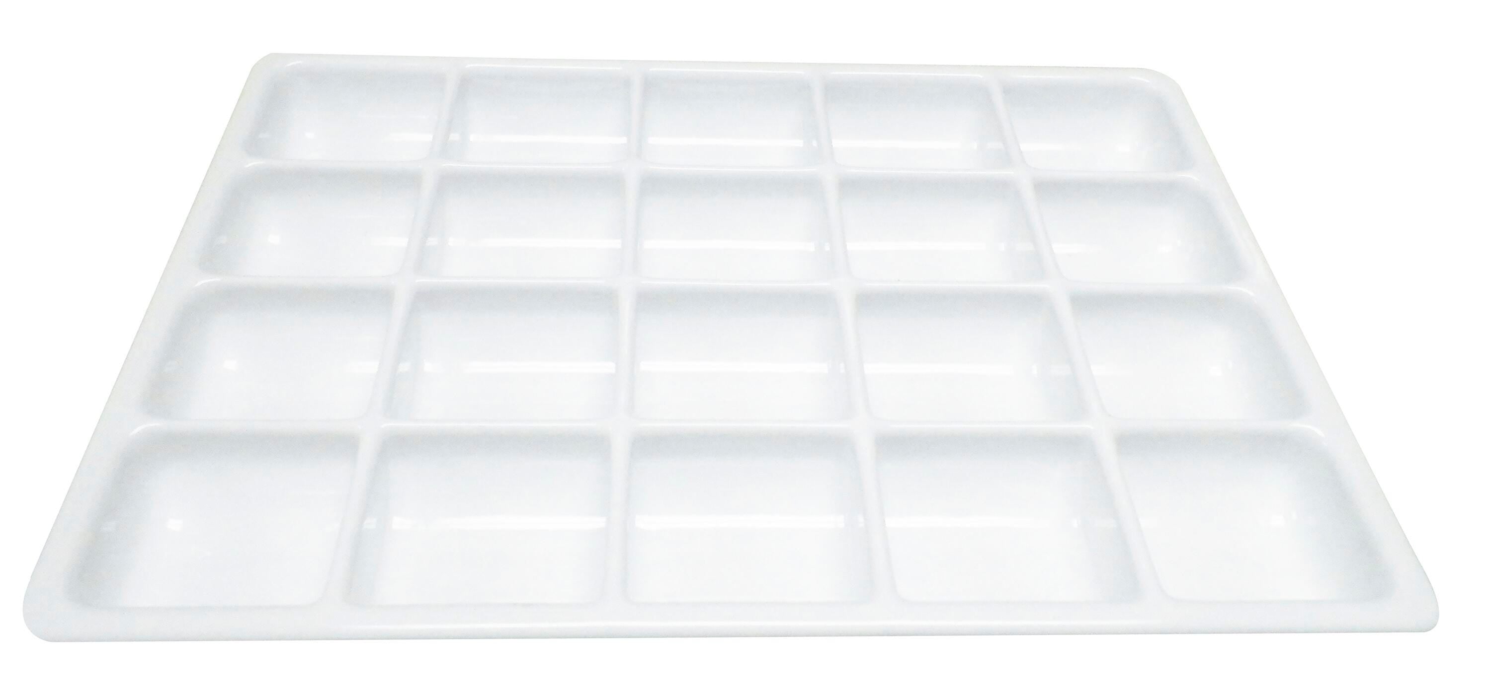 TRAY 17-1/2 X 12-1/4 X 1-1/2 IN COMPARTMENT WHITE