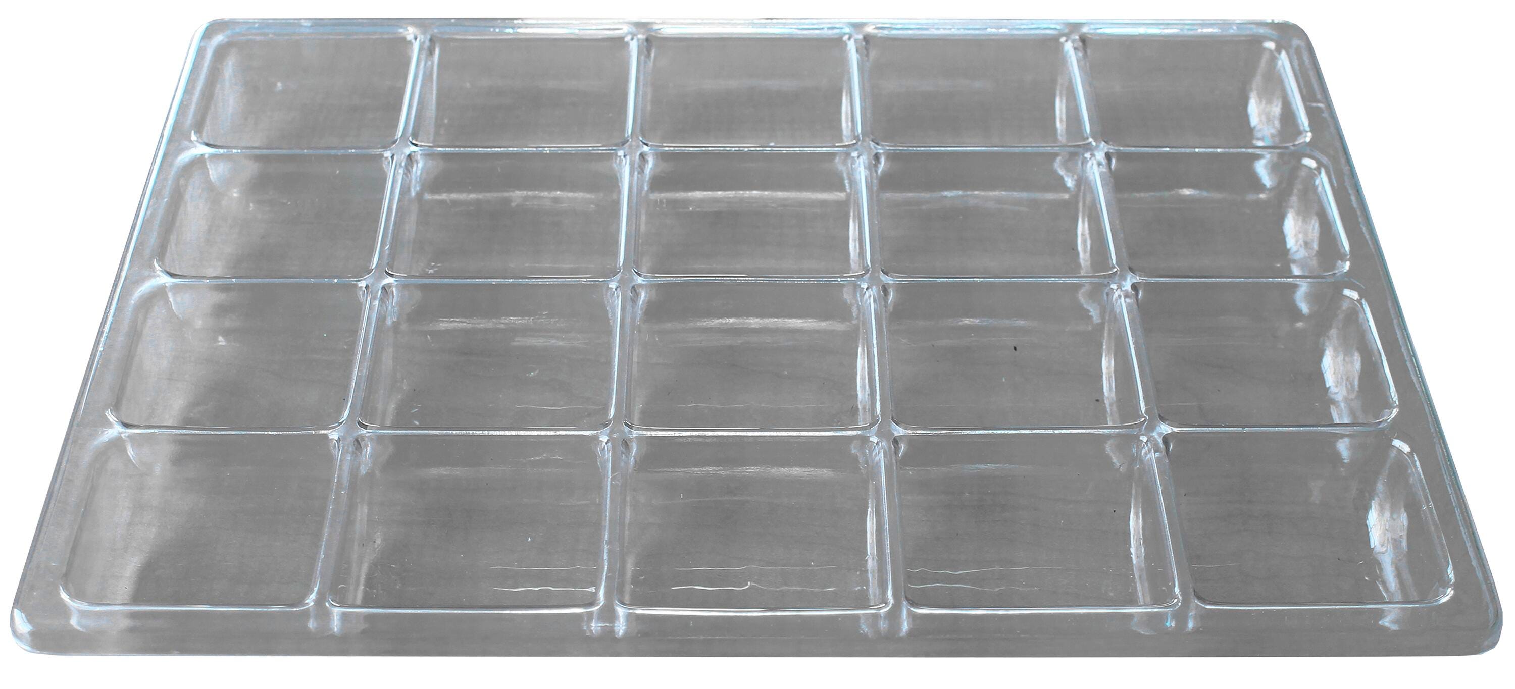 TRAY 17-1/2 X 12-1/4 X 1-1/2 IN 20 COMPARTMENT CLEAR
