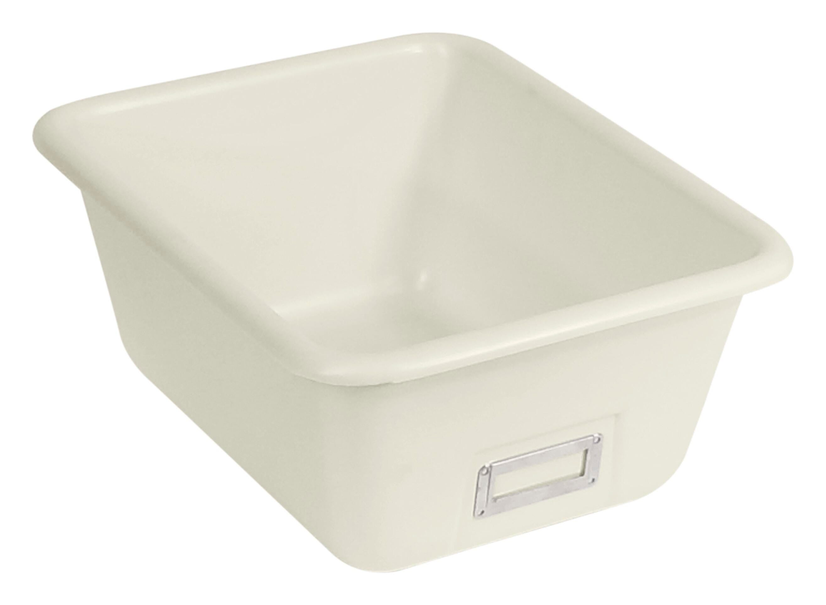 SHIRLEY KS T-134 STORAGE BIN - 14-1/2 L X 11-1/2 W X 6-1/4 H - IVORY - EACH
