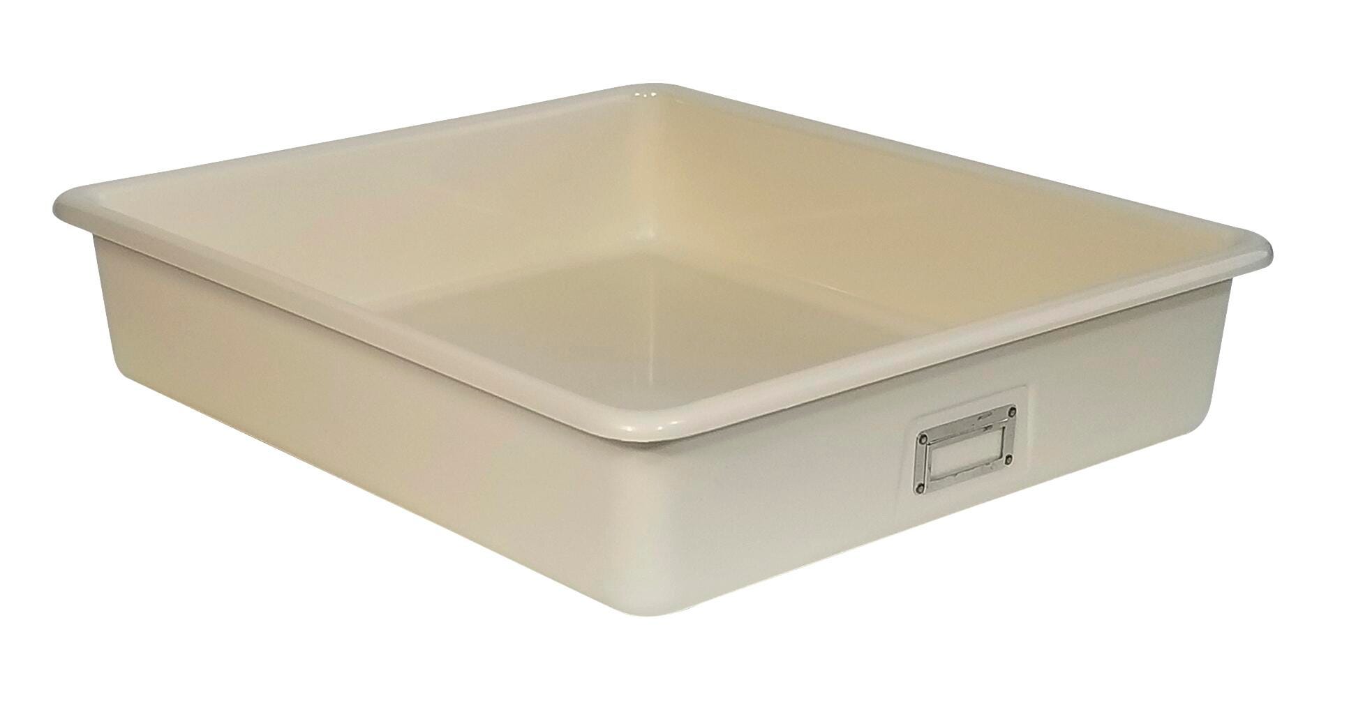 SHIRLEY KS T-163 STORAGE BIN - 21 L X 19 W X 4-1/2 H - IVORY - EACH