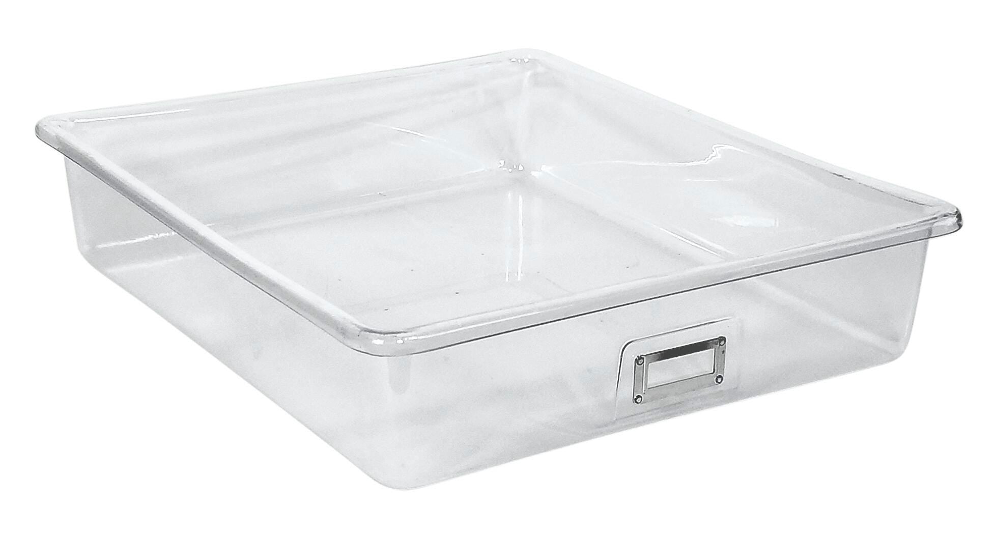 SHIRLEY KS T-163 STORAGE BIN - 21 L X 19 W X 4-1/2 H - CLEAR - EACH