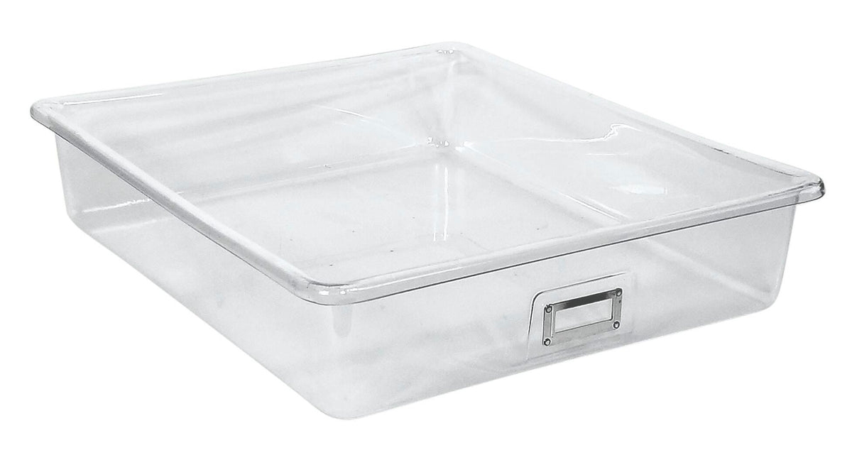SHIRLEY KS T-163 STORAGE BIN - 21 L X 19 W X 4-1/2 H - CLEAR - EACH