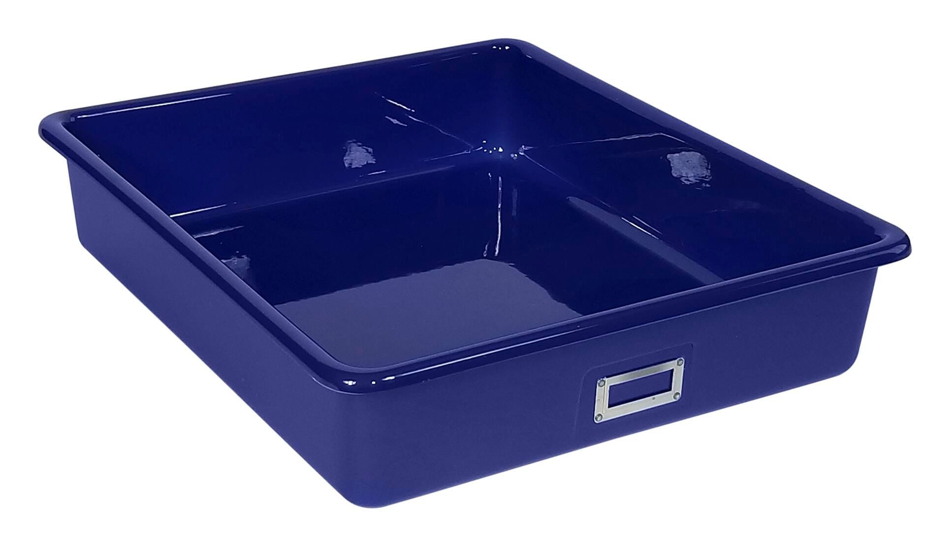 SHIRLEY KS T-163 STORAGE BIN - 21 L X 19 W X 4-1/2 H - BLUE - EACH