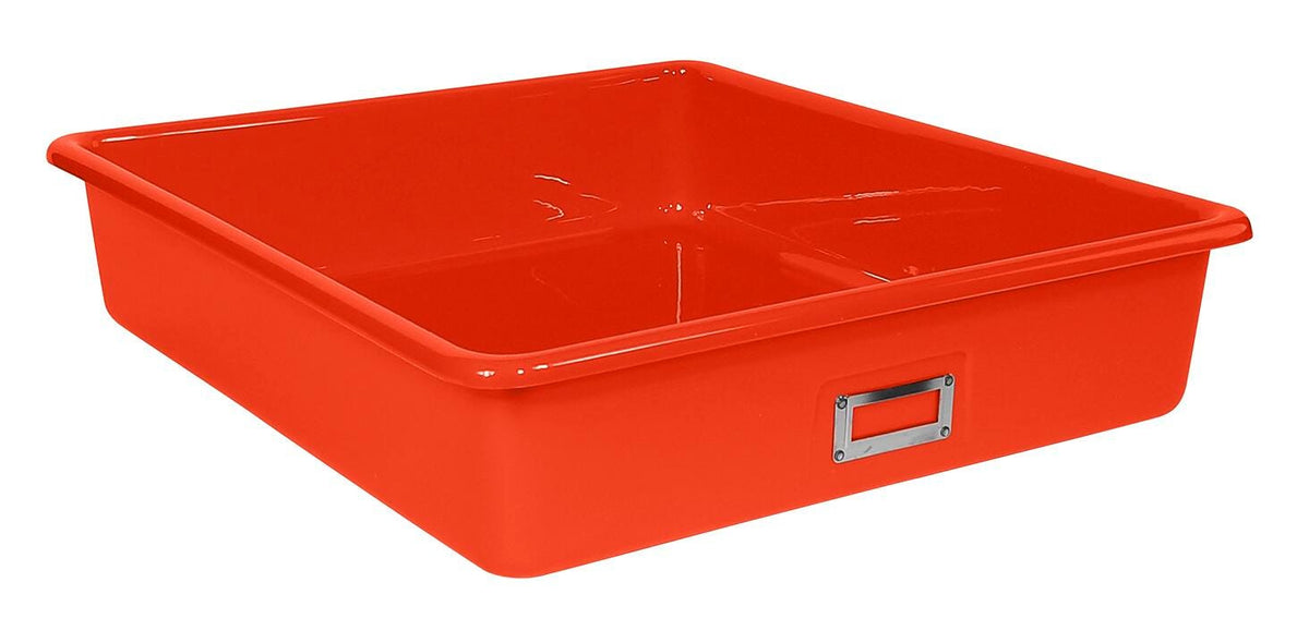 SHIRLEY KS T-163 STORAGE BIN - 21 L X 19 W X 4-1/2 H - RED - EACH