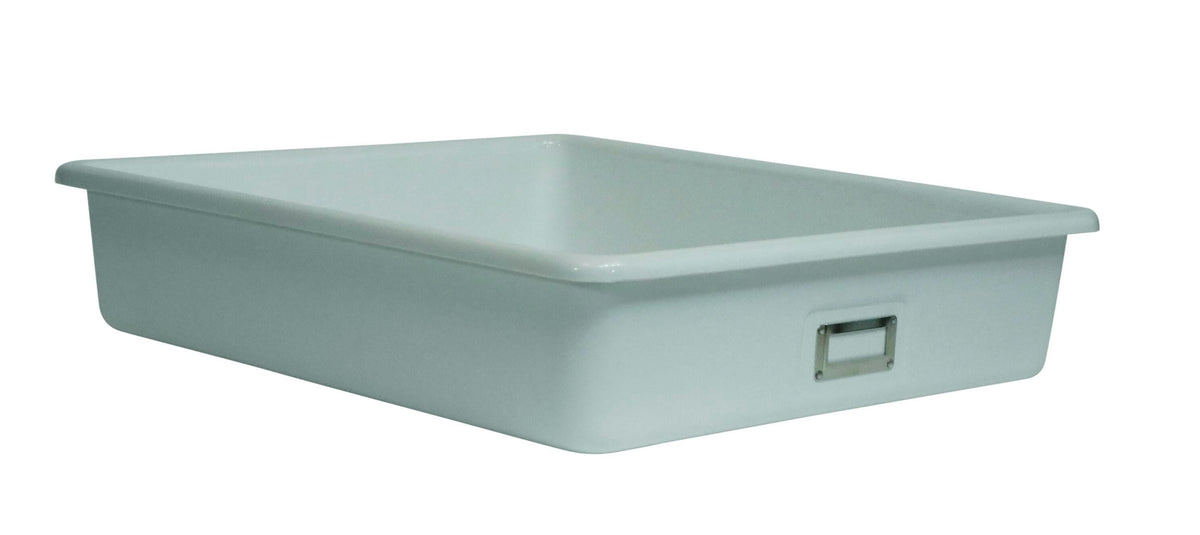 SHIRLEY KS T-163 STORAGE BIN - 21 L X 19 W X 4-1/2 H - WHITE - EACH