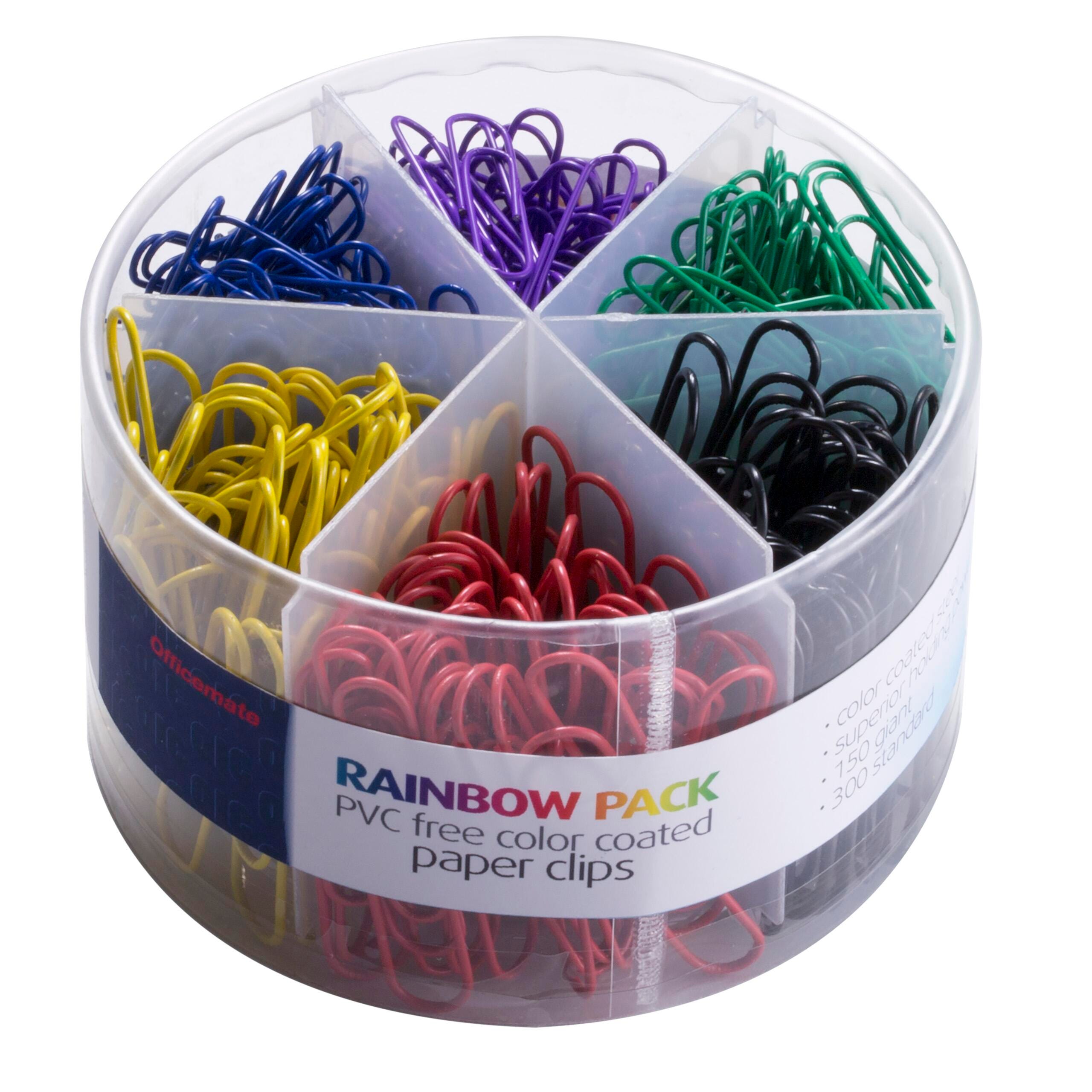 PAPER CLIPS OIC 300 #2 AND 150 GIANT ASSORTED COLORS PACK OF 450