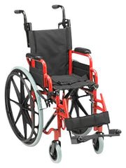 WALLABY - 12 INCH PEDIATRIC FOLDING WHEELCHAIR - FIRETRUCK RED