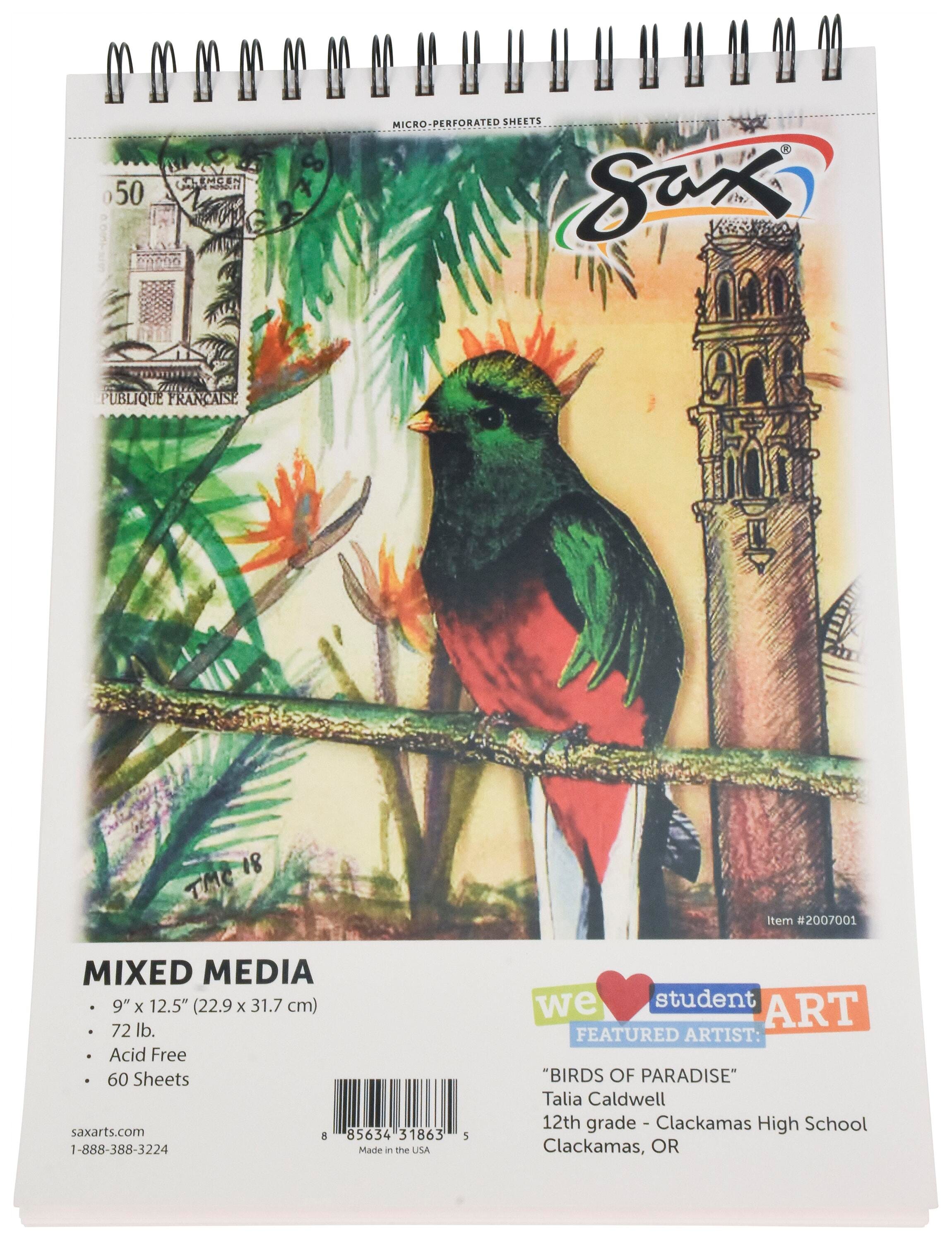 PAPER MIXED MEDIA PAD SAX 9X12 IN 72 LB 60 SHTS