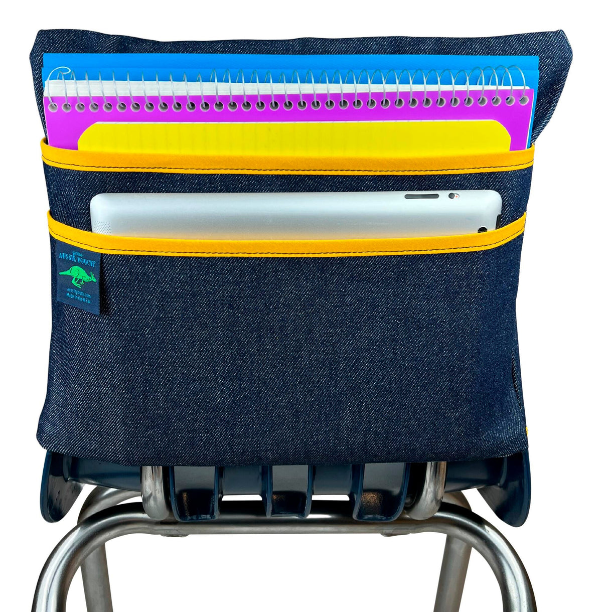 CHAIR POCKET LARGE 17 IN YELLOW TRIM