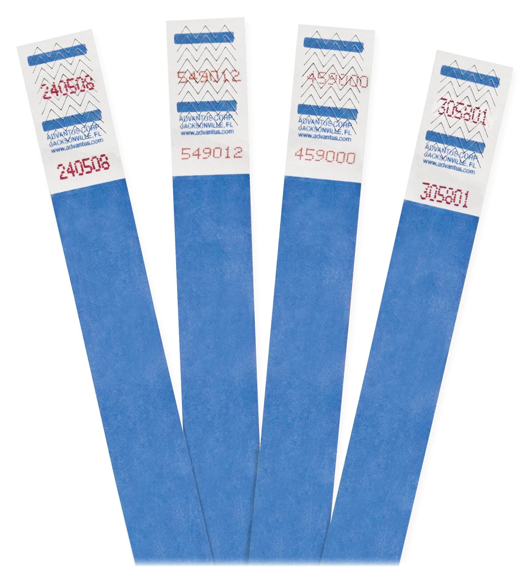 WRISTBAND - ADVANTUS TYVEK WRISTBAND 3/4 W X 9-1/2 L INCHES - BLUE - AVT75513 - PACK OF 500