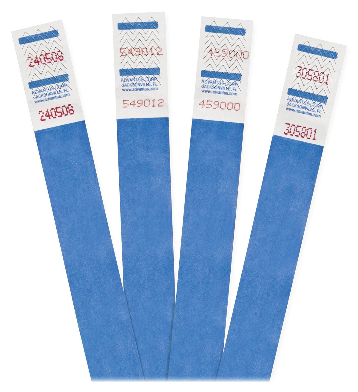 WRISTBAND - ADVANTUS TYVEK WRISTBAND 3/4 W X 9-1/2 L INCHES - BLUE - AVT75513 - PACK OF 500