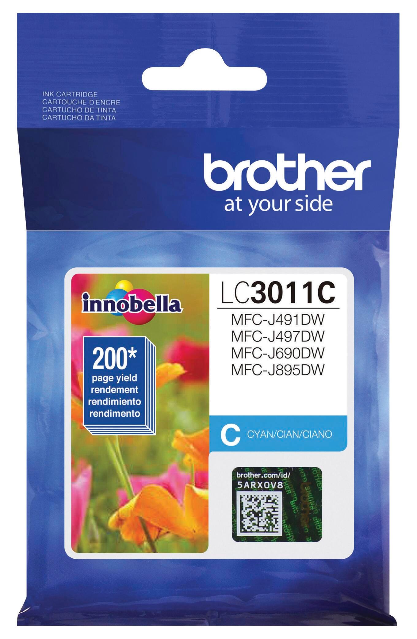 CARTRIDGE INK TONER BROTHER BRTLC3011C CYAN