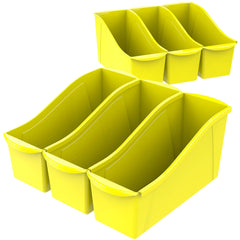 BOOK BINS INTERLOCKING YELLOW PACK OF 6