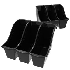 BOOK BINS INTERLOCKING SMALL BLACK PACK OF 6