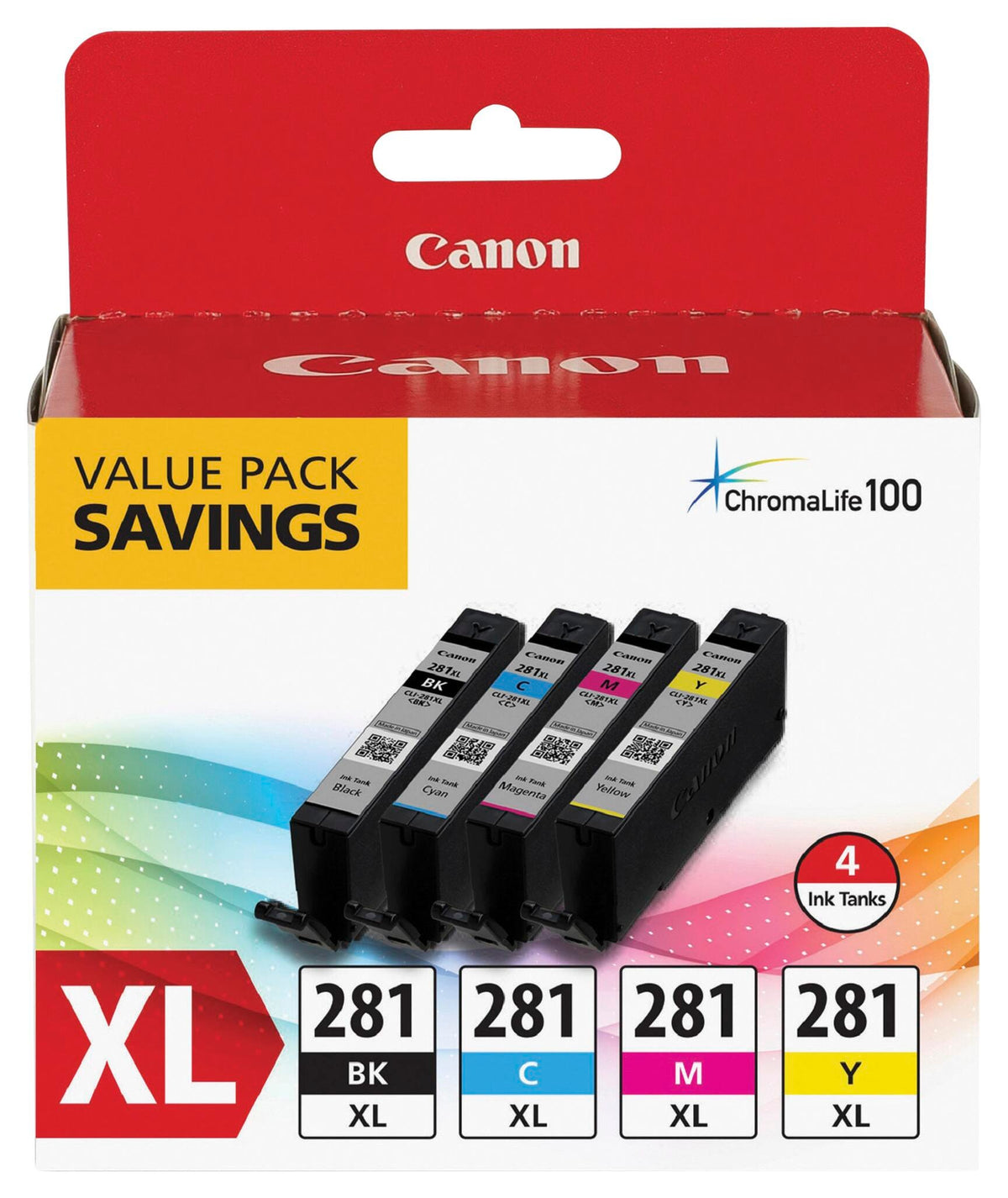 CARTRIDGE INK TONER CANON CNMCLI281XBKCMY MULTI-COLOR PK OF 3