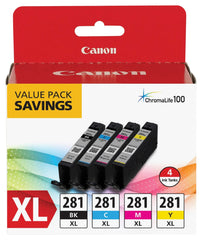 CARTRIDGE INK TONER CANON CNMCLI281XBKCMY MULTI-COLOR PK OF 3
