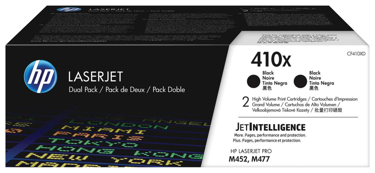 CARTRIDGE INK TONER HP HEWCF410XD BLACK PK OF 2