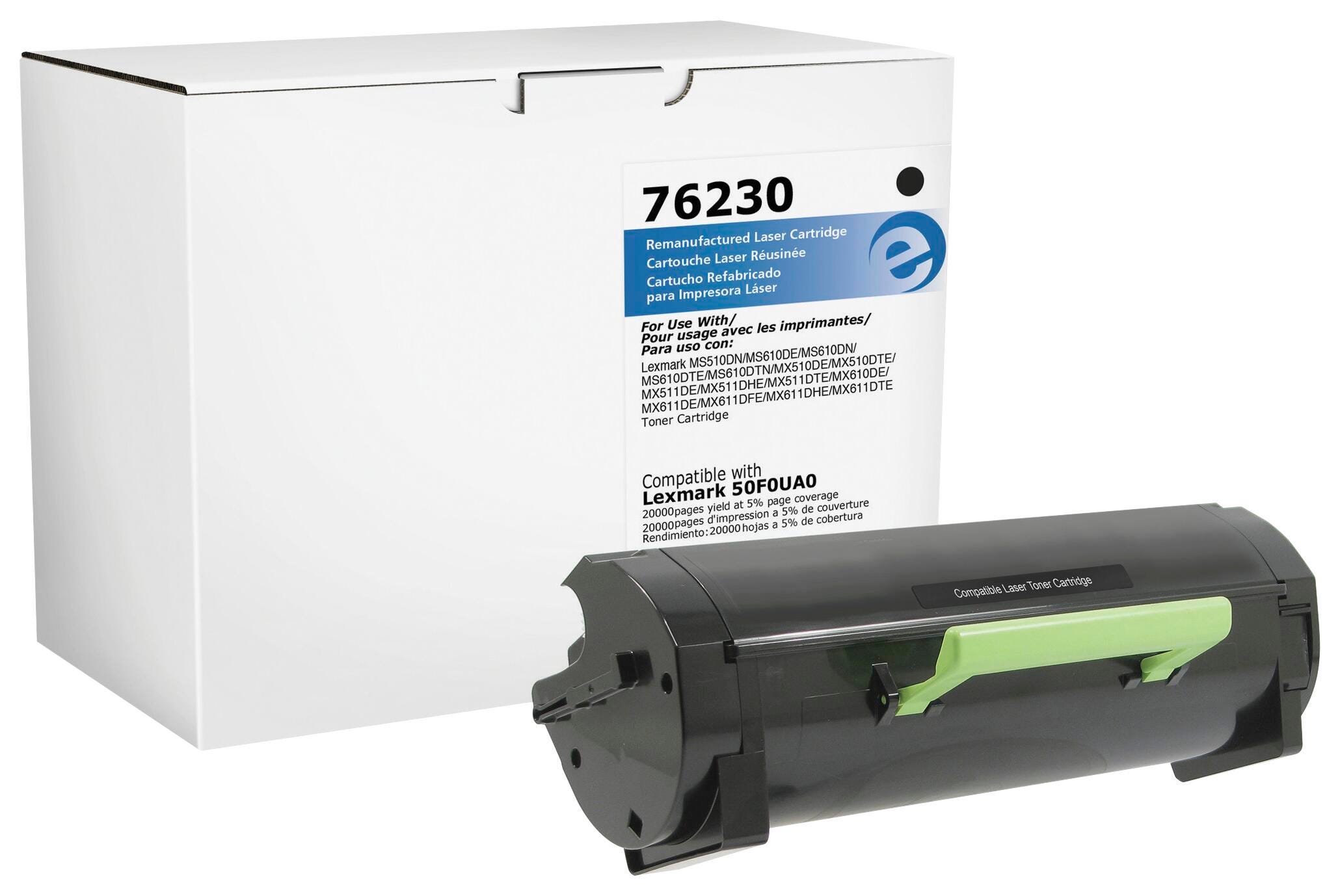 CARTRIDGE INK TONER LEXMARK 50F1U00 BLACK ELI76230