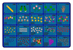 CHILDCRAFT - CARPETS - LEARN TO COUNT - RECTANGLE - 6 FT X 9 FT